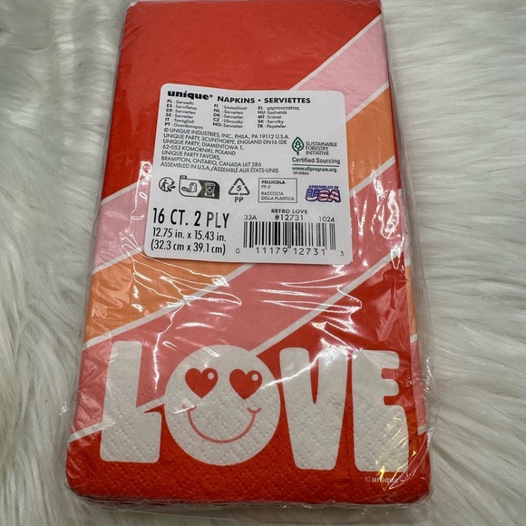 🧡10/$10 Colorful LOVE napkins - Picture 2 of 3